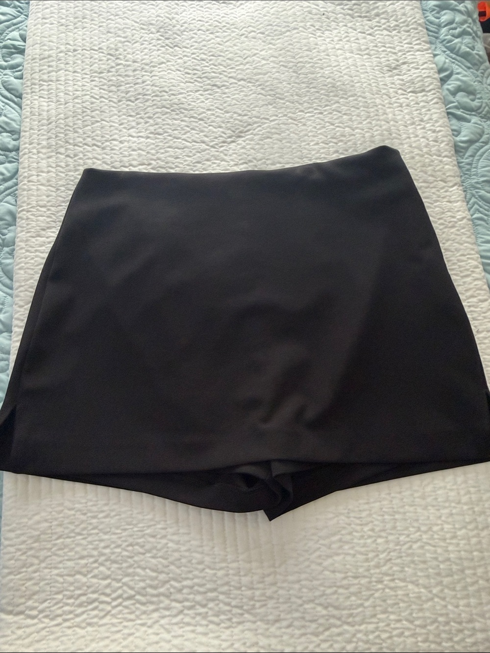 Express Black Skort with Smooth Front
